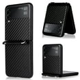 thumbnail image 1 of Allytech Case for Samsung Galaxy Z Flip 3 5G 2021 Released, Z Flip 3 Case, Carbon Fiber Shockproof Protective Ultra Slim Fit Shell Cover with Detachable Adjustable Shoulder Strap, Black, 1 of 9