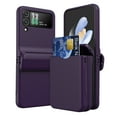 thumbnail image 1 of Allytech Case for Samsung Galaxy Z Flip 4 with Hinge Protection [Card Slot] - Ultra Thin Automatic Hinged Hard PC Shockproof Anti-Scratch Full Body Protective Case - Darkpurple, 1 of 7