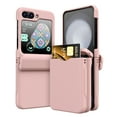 thumbnail image 1 of Allytech Case for Samsung Galaxy Z Flip 6 / Galaxy Z Flip 7 FE with Hinge Protection [Card Slot] - Ultra Thin Automatic Hinged Hard PC Shockproof Anti-Scratch Full Body Protective Case - Pink, 1 of 7
