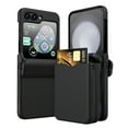thumbnail image 1 of Allytech Case for Samsung Galaxy Z Flip 6 / Galaxy Z Flip 7 FE with Hinge Protection [Card Slot] - Ultra Thin Automatic Hinged Hard PC Shockproof Anti-Scratch Full Body Protective Case - Black, 1 of 7
