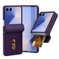 thumbnail image 1 of Allytech Case for Samsung Galaxy Z Flip 7 with Hinge Protection [Card Slot] - Ultra Thin Automatic Hinged Hard PC Shockproof Anti-Scratch Full Body Protective Case - Darkpurple, 1 of 6