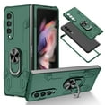 thumbnail image 1 of Allytech Case for Samsung Galaxy Z Fold 3 5G Released, Slim Thin All-Inclusive Hard PC Rugged Rotatable Ring Holder Support Car Mount Magnetic Stand Cover for Galaxy Z Fold 3 2021, Darkgreen, 1 of 10