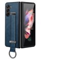 thumbnail image 1 of Allytech Case for Samsung Galaxy Z Fold6 with Wristband & Ring Holder, Luxury PU Leather Screen Lens Protection Shockproof Anti-Scratch Slim Cover Case for Women Men - Darkblue, 1 of 6