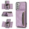 thumbnail image 1 of Allytech Case for Samsung S21 5G 6.2" 2021, Galaxy S21 Case with Card Holder Slots, Durable PU Leather Magnetic Snap Shock-Absorbing Wallet Case with Stand for Samsung Galaxy S21 2021, Purple, 1 of 6
