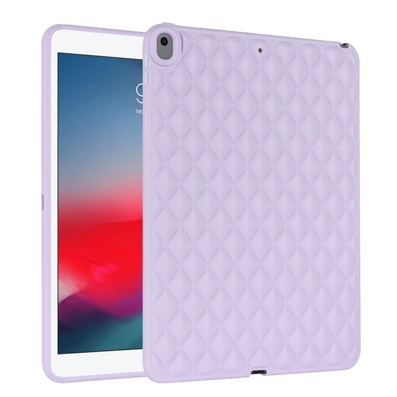 Allytech Case for Apple iPad Air 3 / iPad Pro 10.5" 2019/2017, Slim Luxury Diamond Pattern [Camera Protection] Shockproof Soft TPU Back Case - Purple