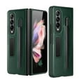 thumbnail image 1 of Allytech Case for Samsung Galaxy Z Fold3 with Built-in Kickstand, Slim PU Leather Shockproof Case with S Pen Pocket, Green, 1 of 7