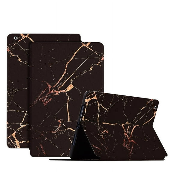 Allytech Case for iPad 4 2012/ iPad 3 2012/ iPad 2 2011 9.7 inch, Slim Shockproof Auto Sleep Wake Anti-Slip Stand Folding Book Style Case for iPad 4th/3rd/2nd Gen 9.7", Black Marble
