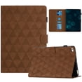 thumbnail image 1 of Allytech Case for iPad 5th Gen 2017/6th Gen 2018/Air 2 2014/Air 2013, Premium PU Leather Case with Card Slots & Pen Holder, Multi-Angle Viewing Stand Auto Sleep Wake Shockproof Flip Case, Brown, 1 of 10