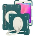 thumbnail image 1 of Allytech Case for iPad 9th/8th/7th Generation 10.2", Kids Case with 360° Rotating Folding Ring, Pencil Holder, Strap Drop-Proof Case for iPad 9/8/7 Gen 2021/2020/2019, Blackish Green, 1 of 12
