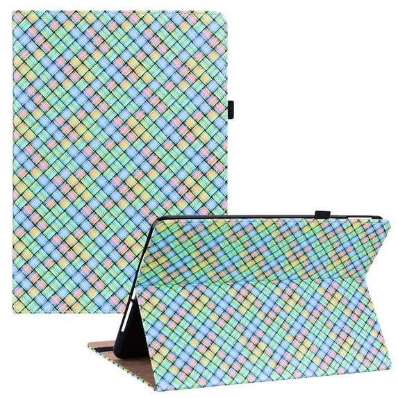 Allytech Case for iPad 9th Gen 2021(10.2 inch), iPad 8 2020/iPad 7 2019 Case with Pencil Holder, Premium PU Leather Soft TPU Back Stand Flip Card Slots Case with Auto Sleep Wake for iPad 10.2",Rainbow
