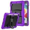 thumbnail image 1 of Allytech Case for iPad 9th Gen 2021(10.2 inch), iPad 9/8/7 Case with Pencil Holder, Rugged Kickstand Hard Plastic and Soft Silicone Shock Resistant Kidsproof Case with Shoulder Strap, Purple, 1 of 6