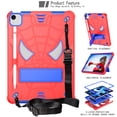 thumbnail image 1 of Allytech Case for iPad Air 11 inch 2024/iPad Pro 11" 4th/3rd/2nd/1st Gen, Rugged Case with Hidden Kickstand & Adjustable Shoulder Strap, Silicon Edges Shockproof Case, Fit iPad Air 4/5 - Red+Blue, 1 of 6