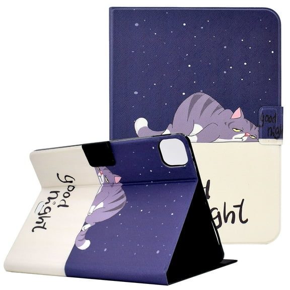 Allytech Case for iPad Pro 11 inch (2nd, 3rd & 4th Gen) 2020/2021/2022, iPad Air 5/Air 4 Case 10.9" 2022/2020, PU Leather Soft TPU Back Shockproof Wallet Smart Case with Card Slots, Sleepy Cat