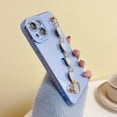 thumbnail image 1 of Allytech Case for iPhone 11 Pro Max Stylish Cute Case,Sparkle Plating Heart Case with Bling Love Heart Chain Strap Camera Lens Protection Girly Case For iPhone 11 Pro Max,Blue, 1 of 7