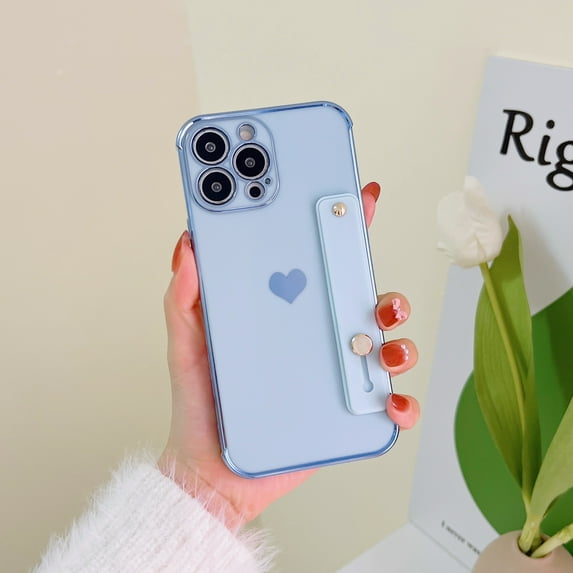 Allytech Case for iPhone 11 Pro,With Adjustable Wristband Kickstand,Soft TPU Gold Plated Striped Bumper Slim Thin Cover Anti-Scratch Shockproof Protective Case for iPhone 11 Pro,Blue