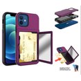 thumbnail image 1 of Allytech Case for iPhone 12(6.1 inch 2020), iPhone 12 Pro Case and Cover with Card Holder, Silicone Scratch Resistant Soft TPU Shock-Absorbing Rugged Case for Apple iPhone 12 Pro/iPhone 12, Purple, 1 of 6