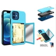 thumbnail image 1 of Allytech Case for iPhone 12(6.1 inch 2020), iPhone 12 Pro Case and Cover with Card Holder, Silicone Scratch Resistant Soft TPU Shock-Absorbing Rugged Case for Apple iPhone 12 Pro/iPhone 12, Skyblue, 1 of 6
