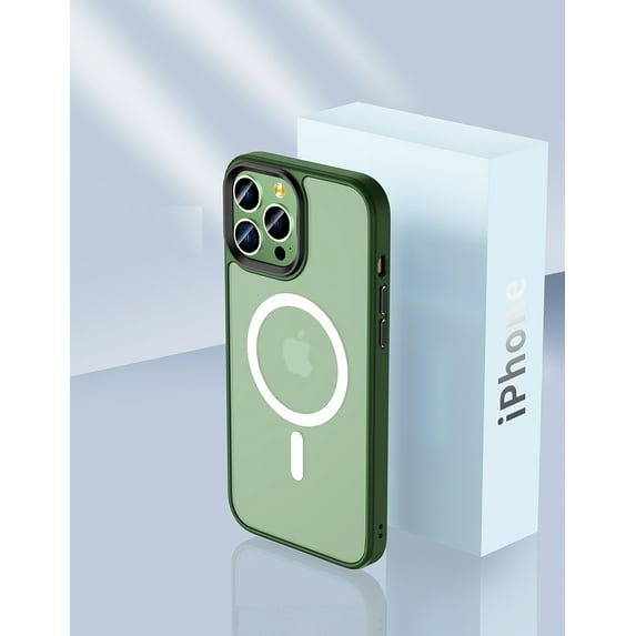 Allytech Case for iPhone 12 Pro Max 6.7" Cover Compatible with Magsafe Chargers and Accessories, Anti-Scratch Hard PC & Non-Slip TPU Bumper Slim Fit Shockproof Case for iPhone 12 Pro Max 2020, Green