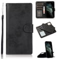 thumbnail image 1 of Allytech Case for iPhone 13 2021, 2-in-1 Magnetic Detachable Wallet Folio Vegan PU Leather Protective Card/Cash Slot Folding Stand Cover with Hand Rope for iPhone 13 5G 6.1" 2021, Black, 1 of 7
