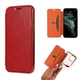 thumbnail image 1 of Allytech Case for iPhone 13 6.1 inch 2021, Flip Folio Stand Case PU Leather Soft Clear TPU Bumper Anti-Scratch Shockproof Anti-Drop Card Holder Slot Cover Case for iPhone 13, Red, 1 of 2