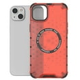 thumbnail image 1 of Allytech Case for iPhone 13, Non-Yellowing Anti-Scratch Slim Thin Translucent Honeycomb Heat Dissipation Dual-Layer Drop Protection Bumper Case Cover Compatible with MagSafe, Red, 1 of 9