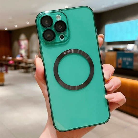 Allytech Case for iPhone 13 Pro 6.1" 2021, Compatible with MagSafe Yellowing-Resistant Hard Back Shock-Absorbing Cover for Apple iPhone 13 Pro 5G, Green