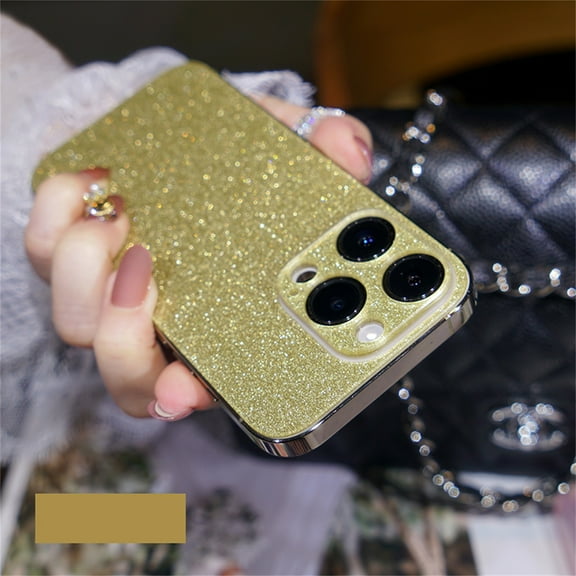 Allytech Case for iPhone 13 Pro Max 5G 6.7 inch 2021, Glitter Bling Sparkly Case for Women Girly Shockproof Len Protective Slim Case for Apple iPhone 13 Pro Max 2021, Gold