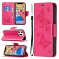 thumbnail image 1 of Allytech Case for iPhone 13 Pro Max Wallet Case with Card Slots, Embossed Butterfly PU Leather Folio Flip Stand Protective Magnetic Snap Case wtih Hand Strap for iPhone 13 Pro Max 6.7" 2021, Red, 1 of 4