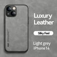 thumbnail image 1 of Allytech Case for iPhone 14 (2022), Secure Wrap Business Case [PU Leather + Soft TPU] Shockproof Anti-fall Car Magnetic Suction Skily Feel Ultra-thin Light Case for iPhone 14,Lightgray, 1 of 3