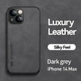 thumbnail image 1 of Allytech Case for iPhone 14 Plus(2022), Secure Wrap Business Case [PU Leather + Soft TPU Shell] Shockproof Anti-fall Car Magnetic Suction Skily Feel Uktra-thin Light Case for iPhone 14 Max, Darkgray, 1 of 2