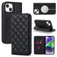 thumbnail image 1 of Allytech Case for iPhone 14 Plus Compatible with MagSafe Wireless Charging, Shockproof Full Protective Flip Folio Wallet Case with RFID Blocking Card Slots PU Leather Stand Magnetic Cover, Black, 1 of 10