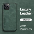 thumbnail image 1 of Allytech Case for iPhone 14 Pro(2022), Secure Wrap Business Case [PU Leather + Soft TPU Shell] Shockproof Anti-fall Car Magnetic Suction Skily Feel Uktra-thin Light Caseiphone 14pro,Green, 1 of 3