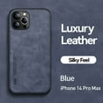 thumbnail image 1 of Allytech Case for iPhone 14 Pro Max(2022), Secure Wrap Business Case [PU Leather + Soft TPU] Shockproof Anti-fall Car Magnetic Suction Skily Feel Ultra-thin Light Case for iPhone 14 Pro Max, Blue, 1 of 3