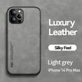 thumbnail image 1 of Allytech Case for iPhone 14 Pro Max(2022), Secure Wrap Business Case [PU Leather + Soft TPU] Shockproof Anti-fall Car Magnetic Suction Skily Feel ltra-thin Light Case for iPhone 14 Pro Max, Lightgray, 1 of 3