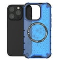 thumbnail image 1 of Allytech Case for iPhone 14 Pro Max, Non-Yellowing Anti-Scratch Slim Thin Translucent Honeycomb Heat Dissipation Dual-Layer Drop Protection Bumper Case Cover Compatible with MagSafe, Blue, 1 of 7