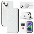 thumbnail image 1 of Allytech Case for iPhone 15 Plus Compatible with MagSafe Wireless Charging, Shockproof Full Protective Flip Folio Wallet Case with RFID Blocking Card Slots PU Leather Stand Magnetic Cover, White, 1 of 9