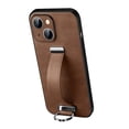 thumbnail image 1 of Allytech Case for iPhone 15 with Wristband & Ring Holder, Luxury PU Leather Screen Lens Protection Shockproof Anti-Scratch Slim Cover Case for Women Men - Brown, 1 of 6