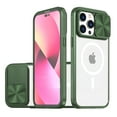 thumbnail image 1 of Allytech Case for iPhone 16 Plus (2024) 6.7 inch, Compatible with MagSafe Wireless Charging Crystal Clear Anti-Scratch Shockproof Slide Camera Cover for Apple iPhone 16 Plus 6.7", Olive, 1 of 6