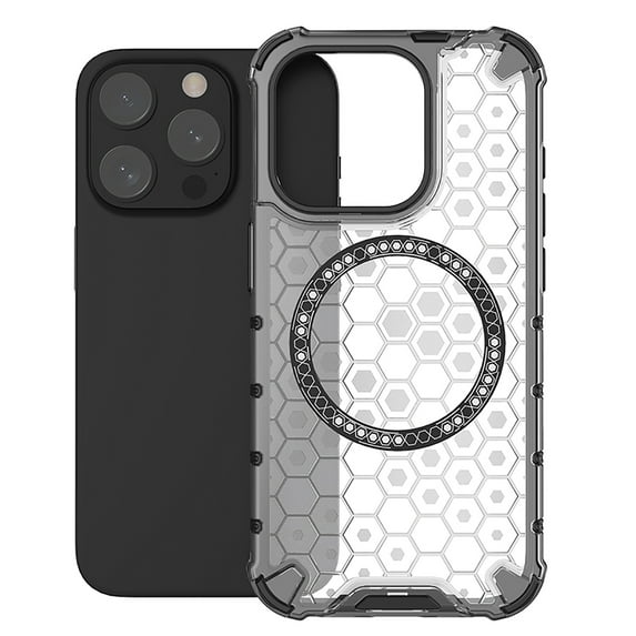 Allytech Case for iPhone 16 Pro Max, Non-Yellowing Anti-Scratch Slim Thin Translucent Honeycomb Heat Dissipation Dual-Layer Drop Protection Bumper Case Cover Compatible with MagSafe, White