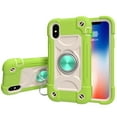 thumbnail image 1 of Allytech Case for iPhone X/iPhone XS, Slim [Hard PC + Soft Silicone] Shockproof Cover with 360 Degree Rotating Ring Holder Kickstand Work with Magnetic Car Mount for iPhone X/ XS(5.8"), Guava, 1 of 6