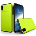 thumbnail image 1 of Allytech Case for iPhone XS Max Case Hybrid iPhone XS Max Wallet Case Dual Layer Protective Shell Hard PC Soft TPU Bumper Credit Cards Slot Cover for 2018 Apple iPhone XS Max 6.5"- Green, 1 of 1