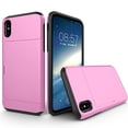 thumbnail image 1 of Allytech Case for iPhone XS Max Case Hybrid iPhone XS Max Wallet Case Dual Layer Protective Shell Hard PC Soft TPU Bumper Credit Cards Slot Cover for 2018 Apple iPhone XS Max 6.5"- Pink, 1 of 1