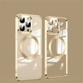 thumbnail image 1 of Allytech Clear Case for iPhone 14 Pro Max Case 2022, Magnetic Case with Built-in Magnets Compatible with MagSafe Yellow Resistant Slim Soft TPU Bumper Cover for iPhone 14 Pro Max 6.7", Gold, 1 of 10