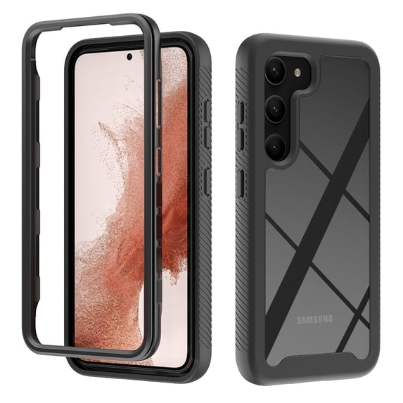 Allytech Clear Case for Samsung Galaxy A05s, Soft TPU + Rugged PC Back Case, Ultra Slim Lightweight Shockproof Bumper Anti-Drop Screen Camera Protection Stylish Transparent Shell - Black