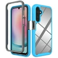 thumbnail image 1 of Allytech Clear Case for Samsung Galaxy A15, Soft TPU + Rugged PC Back Case, Ultra Slim Lightweight Shockproof Bumper Anti-Drop Screen Camera Protection Stylish Transparent Shell - Lightblue, 1 of 5