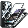 thumbnail image 1 of Allytech Clear Case for Samsung Galaxy S24 FE, [Built-in Screen Protector] Rugged PC Soft TPU Full Body Protection Case Compatible with MagSafe, Slim Transparent Shockproof Dustproof Cover,Black, 1 of 1