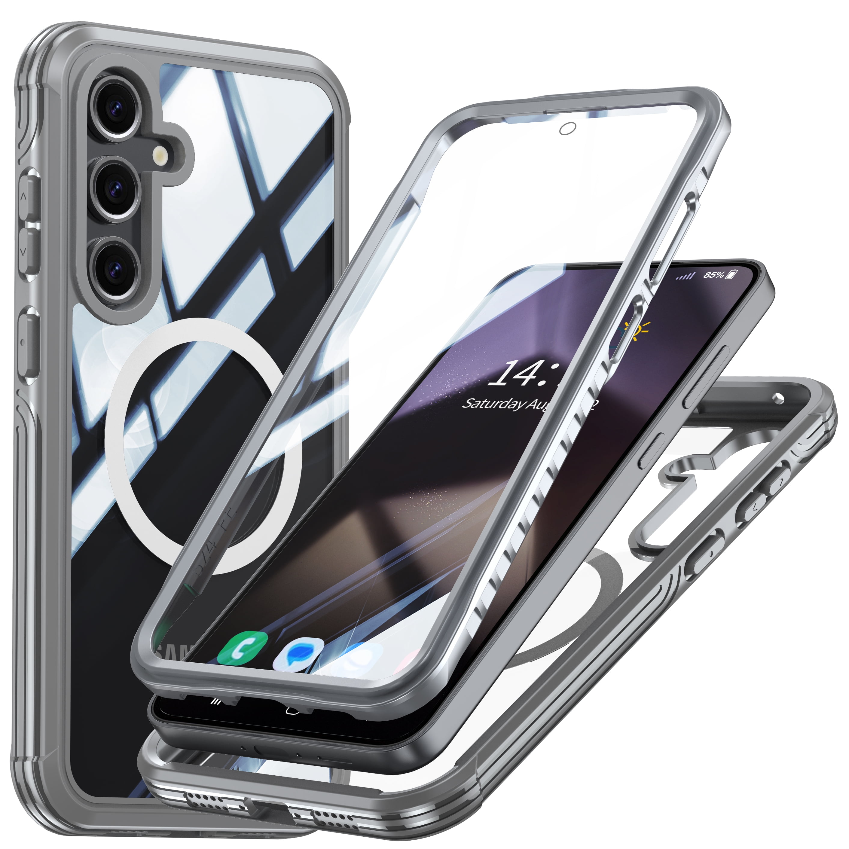 Allytech Clear Case for Samsung Galaxy S24 FE, [Built-in Screen ...