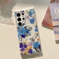thumbnail image 1 of Allytech Clear Case for Samsung Galaxy S24 Ultra with Stylish Floral Pattern, Support Wireless Charging, Ultra Thin Lightweight Screen Lens Protection Shockproof Magnetic Case - Blue Flower, 1 of 7