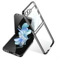 thumbnail image 1 of Allytech Clear Case for Samsung Galaxy Z Flip 6, Ultra Slim Cover with Screen Protector and Camera Lens Protector, Hard PC Plating Shockproof Anti-Scratch Case for Samsung Galaxy Z Flip 6 - Black, 1 of 8