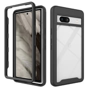 Allytech Clear Case for Google Pixel 8a, Hybrid Rugged Shockproof Anti-Yellow Bumper Lightweight Hard Shell Phone Case for Google Pixel 8a, Black